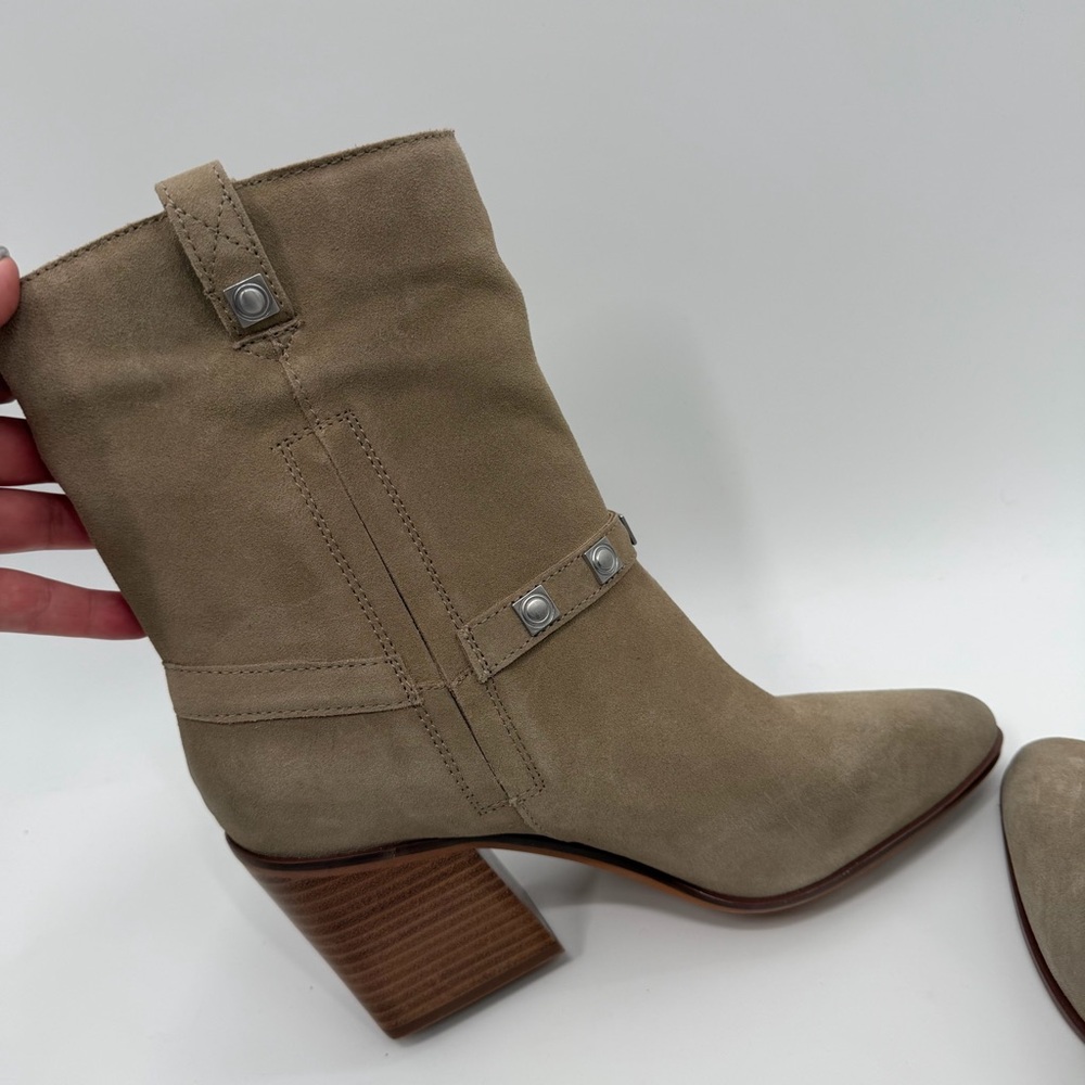 Lucky Brand Sogn Buckled Block-Heel Western Boots - Picture 7 of 9